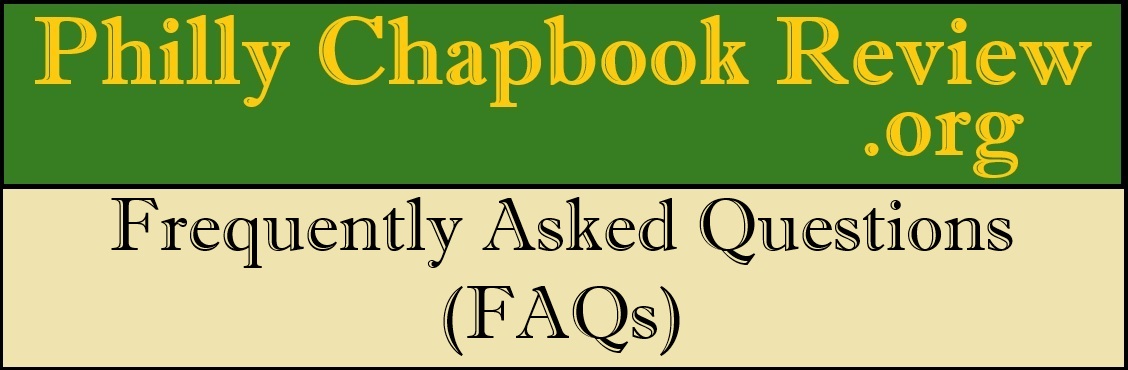 Philly Chapbook Review .org FAQs header